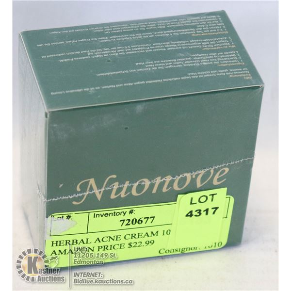 HERBAL ACNE CREAM 100G AMAZON PRICE $22.99 ACNE SCAR CREAM FOR FACE, BALANCE WATER AND OIL