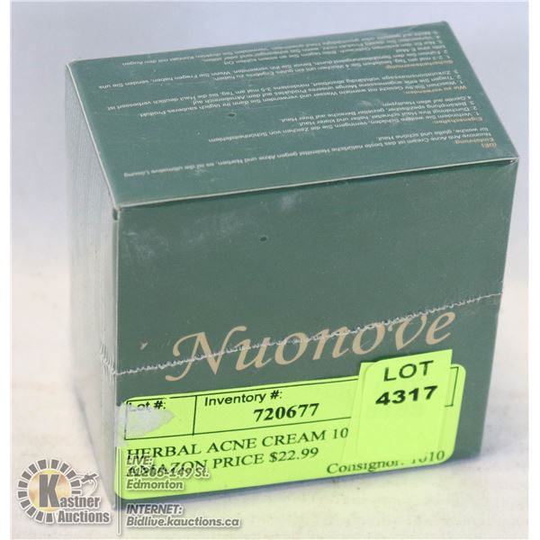 HERBAL ACNE CREAM 100G AMAZON PRICE $22.99 ACNE SCAR CREAM FOR FACE, BALANCE WATER AND OIL