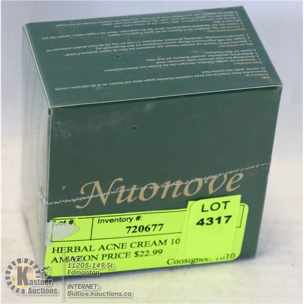 HERBAL ACNE CREAM 100G AMAZON PRICE $22.99 ACNE SCAR CREAM FOR FACE, BALANCE WATER AND OIL