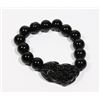 Image 1 : #163-PI XIU BRACELET 12mm/8" JEWELRY/ BLACK RESIN