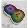 Image 1 : #240-RAINBOW SOLAR QUARTZ PENDANT JEWELRY/ SILVER PLATED/ HEALING MINERAL