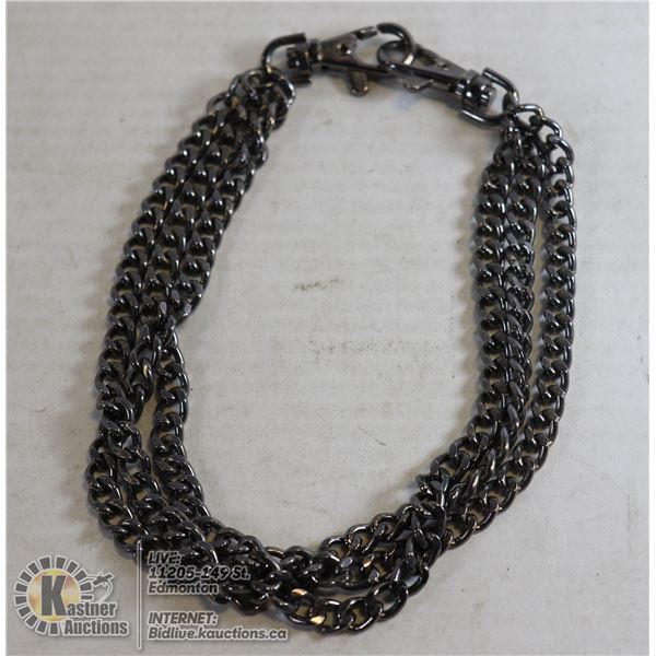 BIKERS TRIPLE CHAIN KEY CLAMP DUAL CLAMP FOR HOLDING KEYS TRIPLE CHAIN