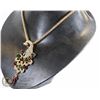 Image 1 : GEMMED PEACOCK NECKLACE GOLD TONE NECKLACE WITH COLOURED GEMS PEACOCK PENDANT