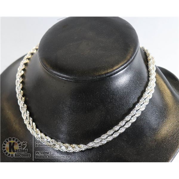 925 STERLING SILVER 4 MM MEN'S CHAIN 30 INCH STAMPED