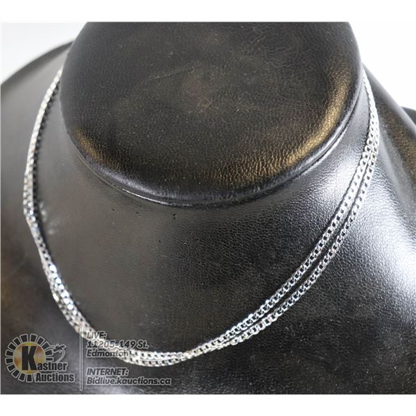 925 STERLING SILVER FIGARO CHAIN 28 INCHES STAMPED