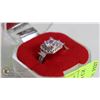 Image 1 : 925 STERLING SILVER RING WITH CZ STONES