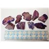 Image 1 : 11)  LOT OF 9 PURPLE JASPER SLICES,  WEIGHS 82.9 GRAMS.  COLLECTIBLES