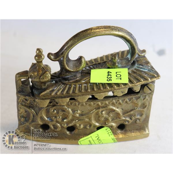 BRASS VICTORIAN STYLE HOT COAL IRON