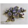 Image 1 : FLOWER RHINESTONE BROOCH