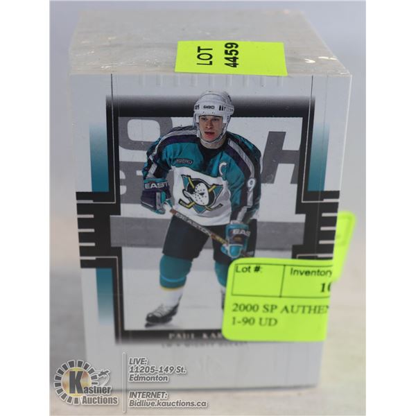 2000 SP AUTHENTIC NHL CARD SET 1-90 UD