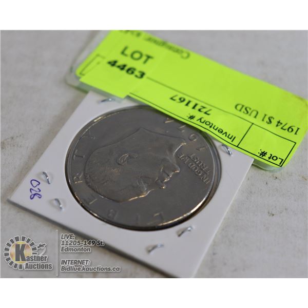 1974 $1 USD