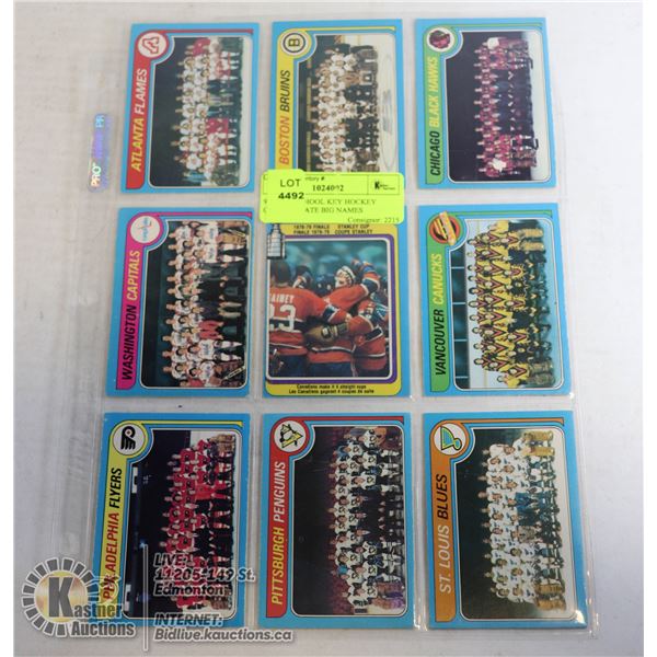 9 X OLD SCHOOL KEY HOCKEY CARDS ESTATE BIG NAMES