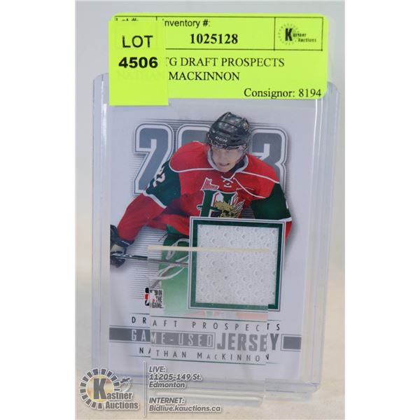 2012-13 ITG DRAFT PROSPECTS NATHAN MACKINNON GAME USED JERSEY