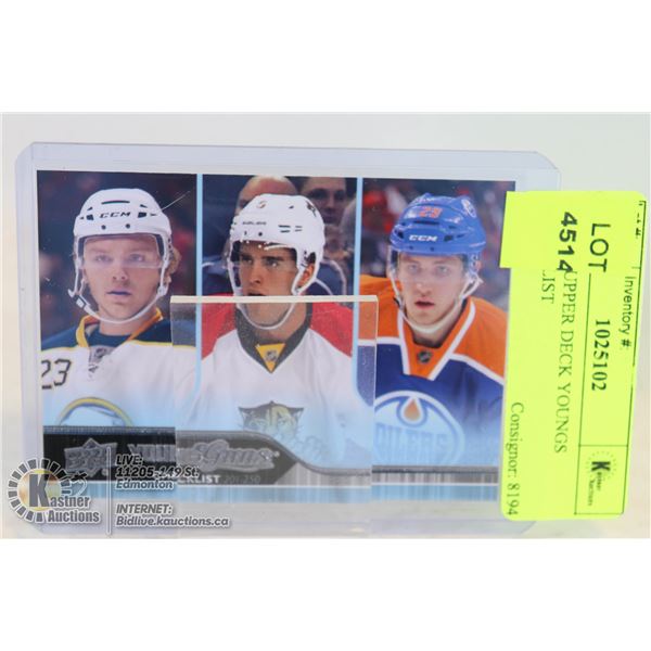 2014-15 UPPER DECK YOUNGS CHECKLIST DRAISAITL EKBLAND, REINHART