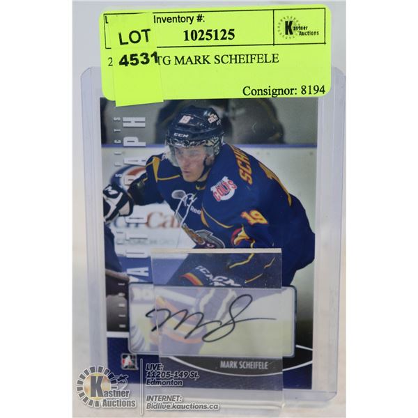 2012-13 ITG MARK SCHEIFELE HEROS AND PROSPECTS AUTOGRAPH