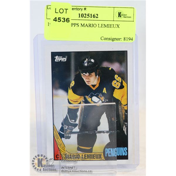 1987-88 TOPPS MARIO LEMIEUX 3RD YEAR