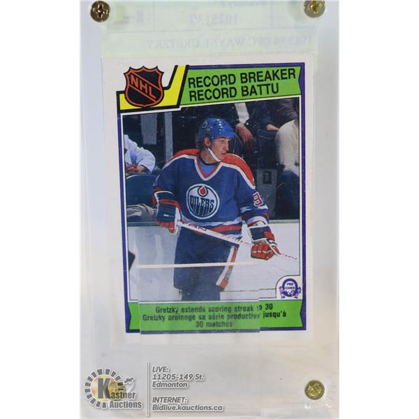 1983-84 OPC WAYNE GRETZKY RECORD BREAKER