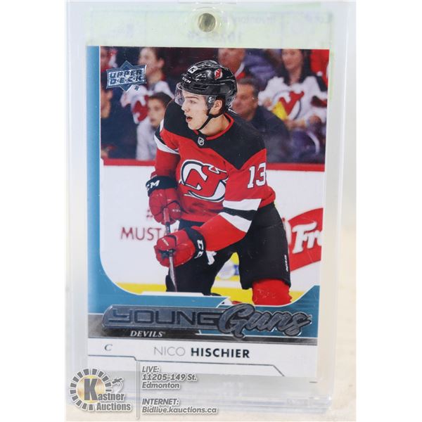2017-18 UPPER DECK YOUNG GUNS NICO HISCHIER ROOKIE CARD