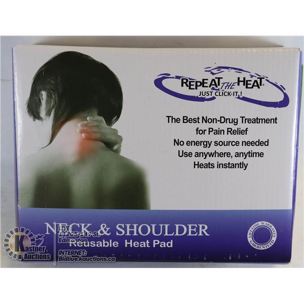 NEW REPEAT THE HEAT NECK & SHOULDER REUSABLE HEAT PAD