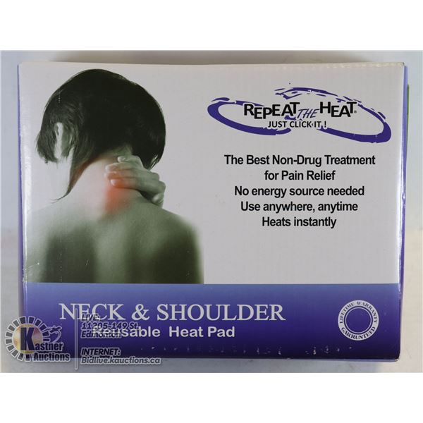 NEW REPEAT THE HEAT NECK & SHOULDER REUSABLE HEAT PAD