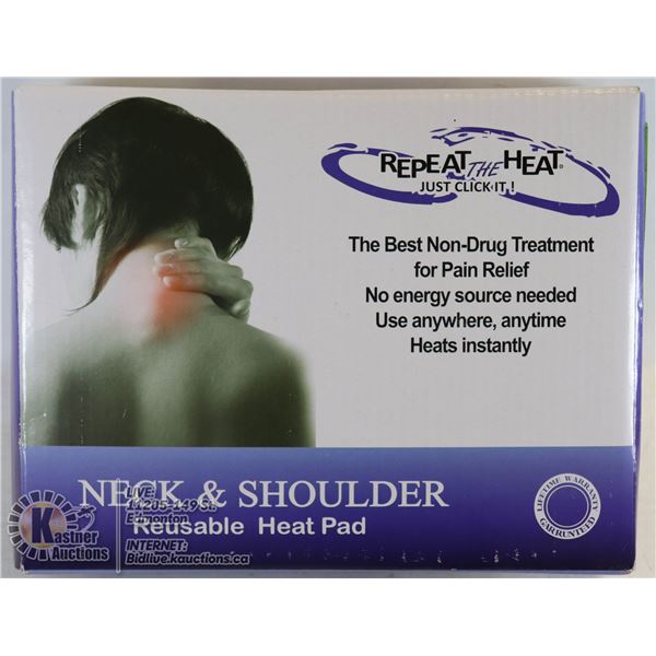 NEW REPEAT THE HEAT NECK & SHOULDER REUSABLE HEAT PAD