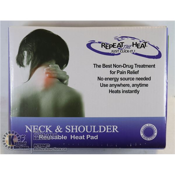 NEW REPEAT THE HEAT NECK & SHOULDER REUSABLE HEAT PAD