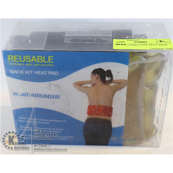 NEW REUSABLE COOL HEAT BACK PAD KIT