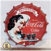 Image 1 : NEW 8.5" DIAMETER METAL COCA COLA BOTTLE CAP SHAPE WALL ART