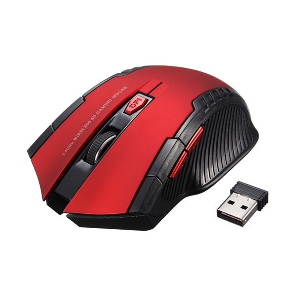 NEW RED WIRELESS OPTICAL MOUSE ELECTRONICS