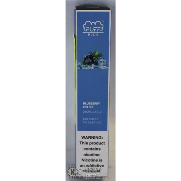 PUFF PLUS DISPOSABLE E CIGARETT BLUBERRY ON ICE