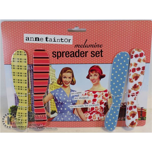 NEW 4PC ANNE TAINTOR MELAMINE SPREADER SET