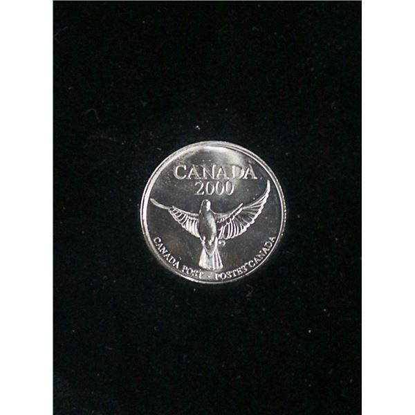 MY MILLENNIUM KEEPSAKE TIN WITH REGISTRY, STAMPS AND YEAR 2000 COIN