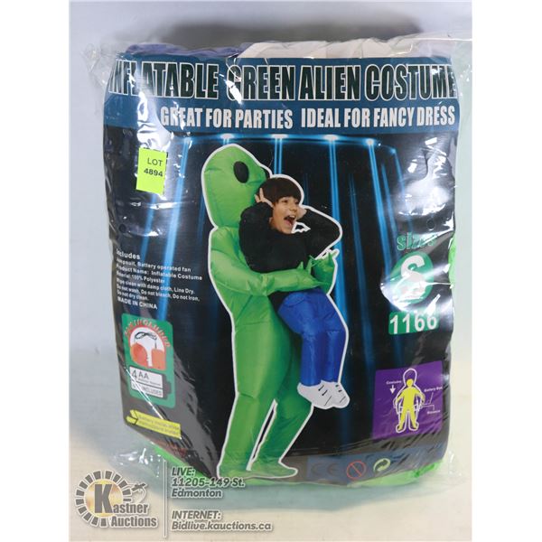 INFLATABLE GREEN ALIEN COSTUME