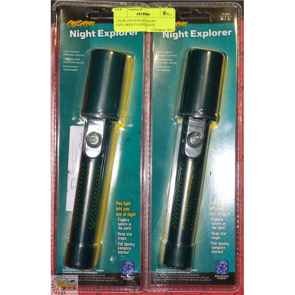 2 NEW GEO SAFARI NIGHT EXPLORER FLASHLIGHTS