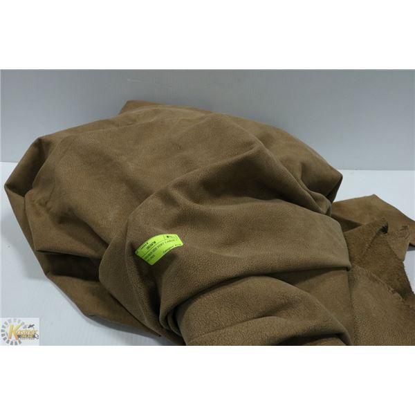 TANNED BISON HIDE VERY LARGE 7 X 8 FT APPROX BROWN