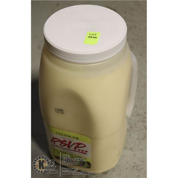 LARGE BOTTLE OF COLESLAW DRESSING 3.78LITRES