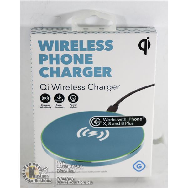 NEW GEMS WIRELESS QI PHONE CHARGER QI STANDARD COMPATIBLE.