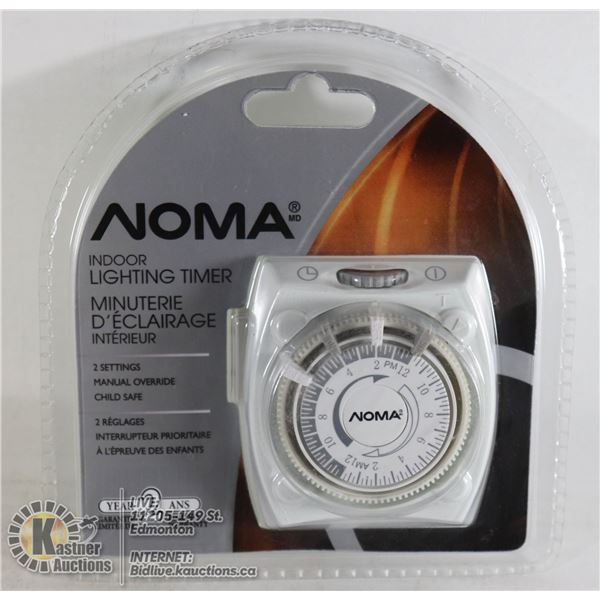 NOMA INDOOR LIGHTING TIMER W/  SETTINGS MANUAL OVERRIDE, CHILD SAFE