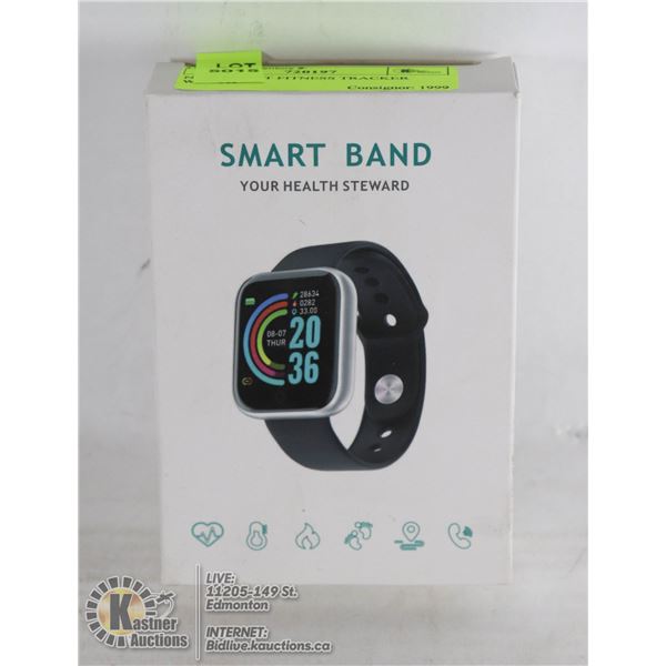 NEW SMART FITNESS TRACKER WATCH IN RETAIL BOX, ELECTRONICS.