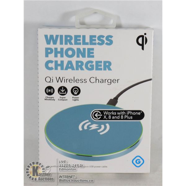 NEW GEMS WIRELESS QI PHONE CHARGER QI STANDARD COMPATIBLE.