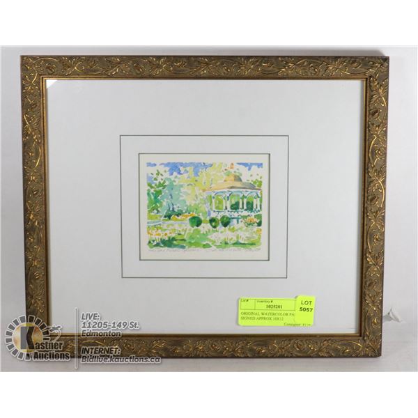 ORIGINAL WATERCOLOR PAINTING SIGNED APPROX 10X12 HALIFAX PUBLIC GARDENS