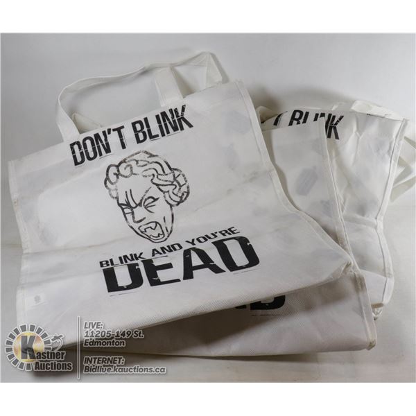 UNCLAIMED DOCTOR WHO BLINK TOTE BAG X3