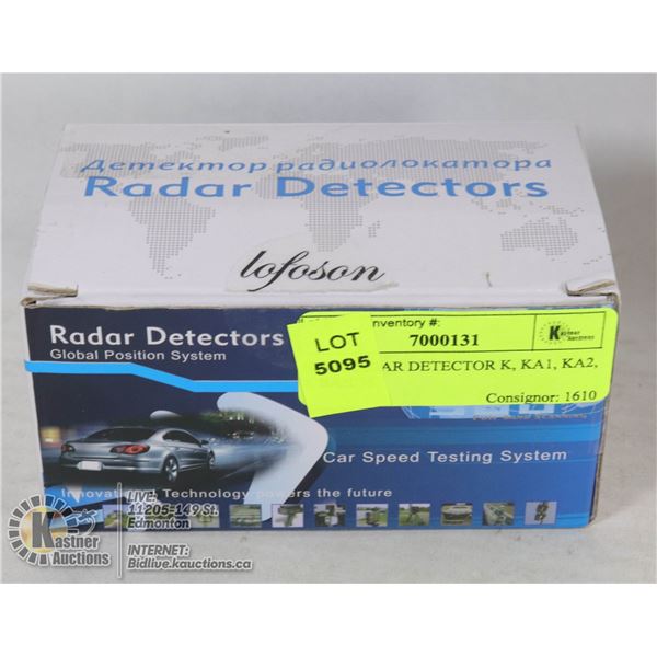 NEW RADAR DETECTOR K, KA1, KA2, X BANDS