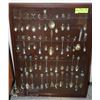 Image 1 : LARGE DISPLAY WITH COLLECTORS, STERLING AND FABERGE SPOONS