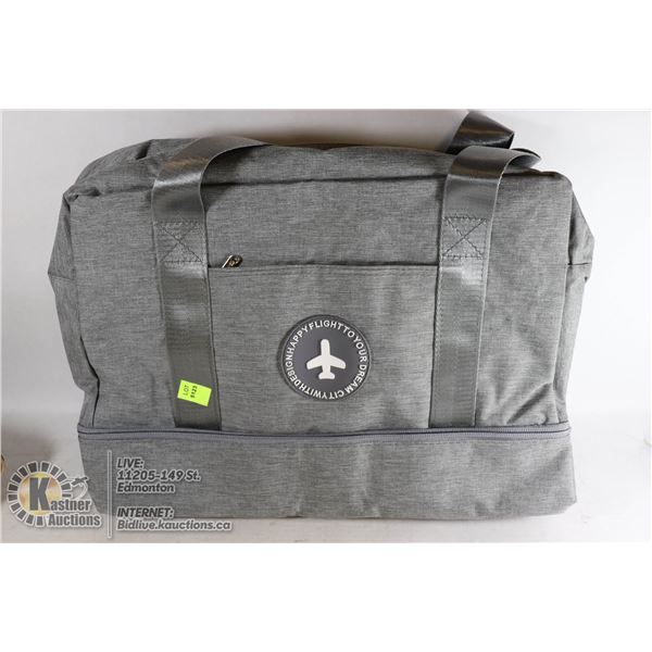 GREY CANVAS TOTE BAG