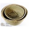 Image 1 : LOT OF 3 WICKER BASKETS