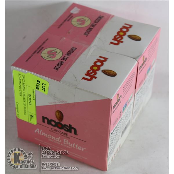 UNCLAIMED 2 BOXES OF NOOSH ALMOND BUTTER
