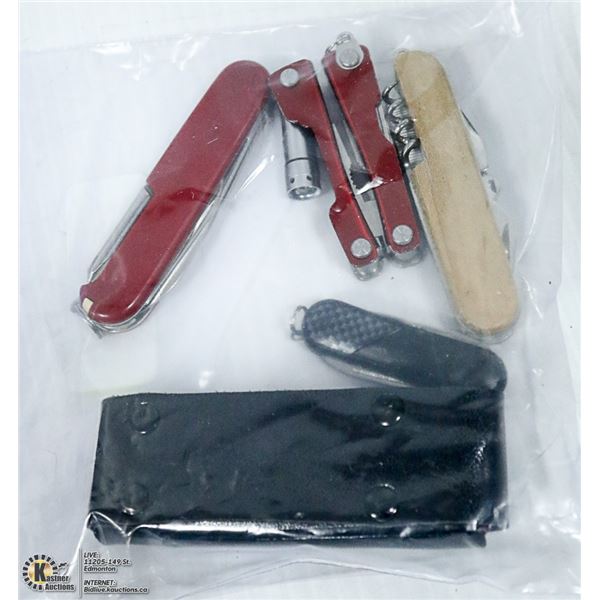 LOT OF LARGE AND SMALL SWISS ARMY KNIVES