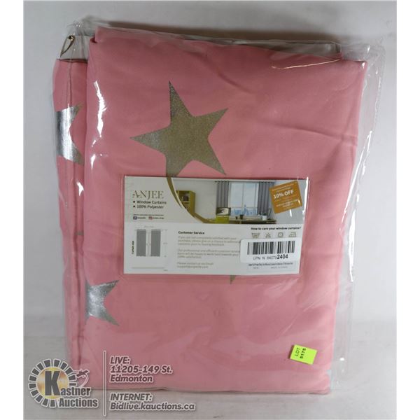 FOIL PRINTED SHINEY STAR BLACKOUT CURTANS