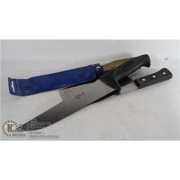 LOT OF 3 KITCHEN KNIVES